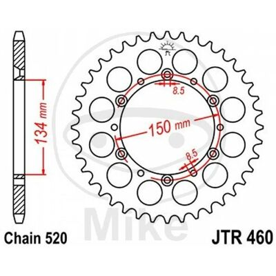 Jt Crown Z44 520 Sprocket - Fits Kawasaki 250-450 Jt Crown Z44 520 Sprocket - Fits Kawasaki 250-450