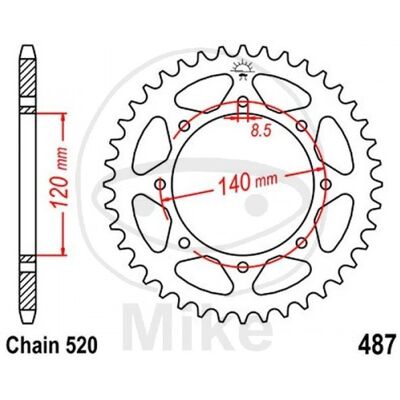 Jt Black Z43 520 Sprocket - Inner Diameter 120 - Kawasaki 500 Kle 1991-2007 Jt Black Z43 520 Sprocket - Inner Diameter 120 - Kawasaki 500 Kle 1991-2007
