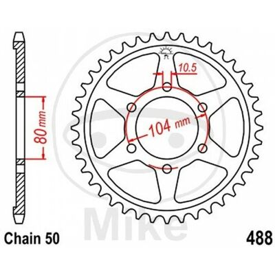 Jt Crown Z40 530 Silver D.Int. 080 727.27.01 Kawasaki 650 Z Kz C Custom - Sprocket Jt Crown Z40 530 Silver D.Int. 080 727.27.01 Kawasaki 650 Z Kz C Custom - Sprocket