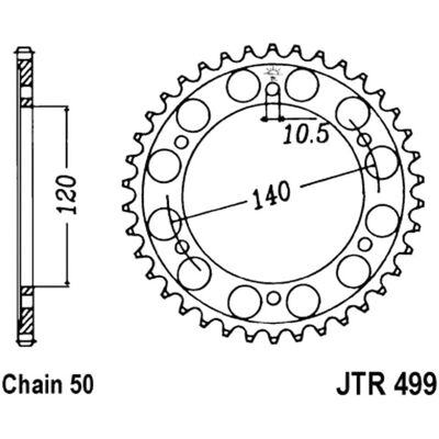 Jt 499 Steel Sprocket - 48 Teeth - Durable Jt 499 Steel Sprocket - 48 Teeth - Durable