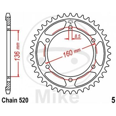 Jt Black Z49 520 Sprocket Inner Diameter - BMW/Aprilia/650F Gs/650 Pegaso Jt Black Z49 520 Sprocket Inner Diameter - BMW/Aprilia/650F Gs/650 Pegaso