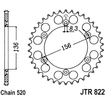 Jt Crown Z47 520 Black D.Int. - Sprocket for Husqvarna, Sherco, Gas Gas, Hm 125, 250, 300 Enduro Jt Crown Z47 520 Black D.Int. - Sprocket for Husqvarna, Sherco, Gas Gas, Hm 125, 250, 300 Enduro