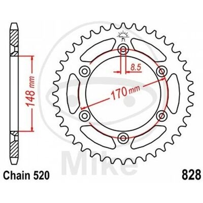 Jt Black Z48 520 Sprocket Inner Diameter 148mm - Motorcycle Part Jt Black Z48 520 Sprocket Inner Diameter 148mm - Motorcycle Part