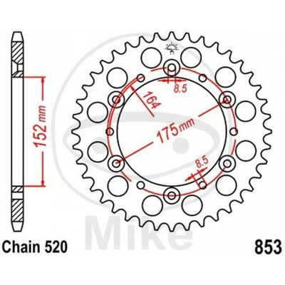 JT 853 Steel Sprocket - 51 Teeth JT 853 Steel Sprocket - 51 Teeth