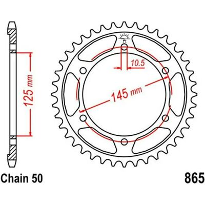JT Sprockets - Z44 530 Silver - Yamaha 600 FZR - Sprocket JT Sprockets - Z44 530 Silver - Yamaha 600 FZR - Sprocket
