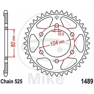 Jt Crown Z41 525 D.Int. 080 727.69.59 - Sprocket for Kawasaki Ninja Jt Crown Z41 525 D.Int. 080 727.69.59 - Sprocket for Kawasaki Ninja