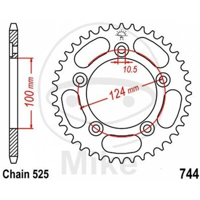 JT 744 Steel Sprocket - 36 Teeth JT 744 Steel Sprocket - 36 Teeth