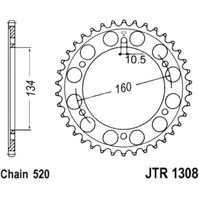 Jt Crown Z42 520 Silver - Sprocket for Honda CBR Jt Crown Z42 520 Silver - Sprocket for Honda CBR