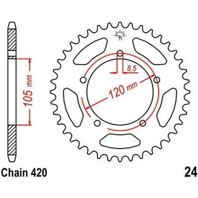 Jt Sprockets Rear Transmission - Motorcycle Sprocket Jt Sprockets Rear Transmission - Motorcycle Sprocket
