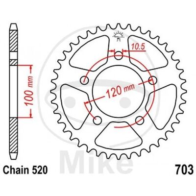 Jt Crown 40 Teeth 520 Silver Motorcycle Sprocket - Motorcycle Sprocket Jt Crown 40 Teeth 520 Silver Motorcycle Sprocket - Motorcycle Sprocket