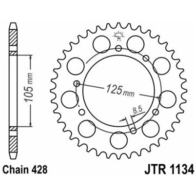 Jt - Z51 428 Black Sprocket - Sprocket for 125cc Models Jt - Z51 428 Black Sprocket - Sprocket for 125cc Models