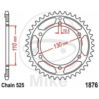 Jt Corona Z43 525 Silver D. Int. 110 - Yamaha 700 Tracer 2016-2018 - Sprocket Jt Corona Z43 525 Silver D. Int. 110 - Yamaha 700 Tracer 2016-2018 - Sprocket