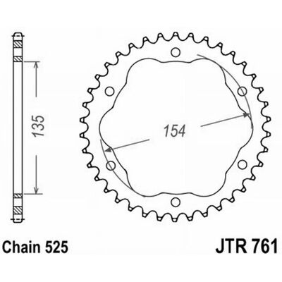Jt Jtr761.39 525 Z39 Crown - Ducati Motorcycle Part Jt Jtr761.39 525 Z39 Crown - Ducati Motorcycle Part
