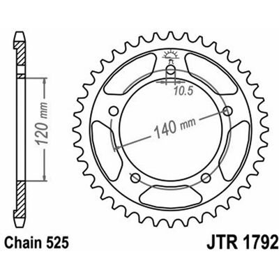Jt Crown Z45 525 Chain - Black - Durable Steel Chain - Chain Type Jt Crown Z45 525 Chain - Black - Durable Steel Chain - Chain Type