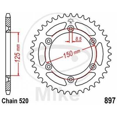Jt Black Z48 520 Sprocket Inner Diameter 125 - Motorcycle Part Jt Black Z48 520 Sprocket Inner Diameter 125 - Motorcycle Part