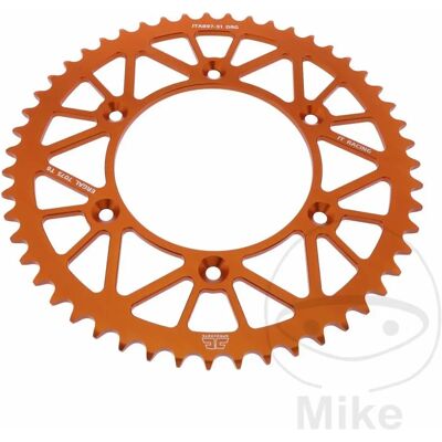 Corona Jta897.51org Chain Sprocket - Aluminum Alloy 520 Z51 Orange for KTM, Gas Gas Corona Jta897.51org Chain Sprocket - Aluminum Alloy 520 Z51 Orange for KTM, Gas Gas