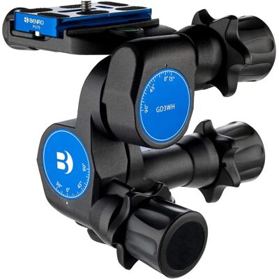 Benro GD3WH Magnesium Tripod Head - 3-Axis, Quick Release, Supports 6kg Benro GD3WH Magnesium Tripod Head - 3-Axis, Quick Release, Supports 6kg