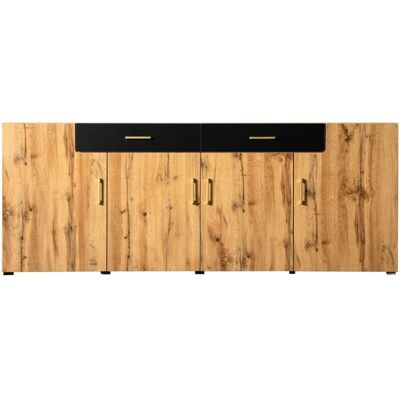REDOM - Credenza - Naturale - MDF - Armadio di deposito REDOM - Credenza - Naturale - MDF - Armadio di deposito