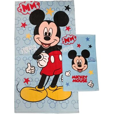 HERMET Mickey Mouse Disney - 2er Baumwollhandtuch-Set HERMET Mickey Mouse Disney - 2er Baumwollhandtuch-Set