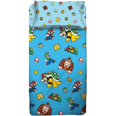 Ensemble de literie Super Mario multicolore - Lit simple Ensemble de literie Super Mario multicolore - Lit simple