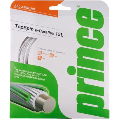 Prince Duraflex 12,2 m Tennisguts - Enkel, Transparant, 1,38 mm Prince Duraflex 12,2 m Tennisguts - Enkel, Transparant, 1,38 mm