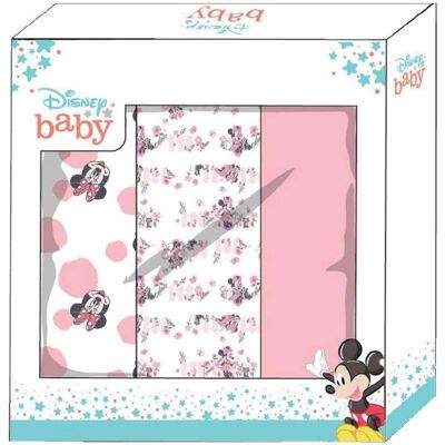 Disney - Minnie Mickey Gauze - Rose - Lot de 3 - Couverture bébé - Publicité Disney - Minnie Mickey Gauze - Rose - Lot de 3 - Couverture bébé - Publicité
