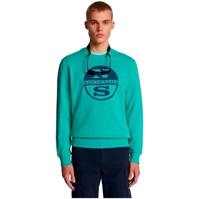 Sweat-shirt en Coton Biologique North Sails - Manches Longues - Émeraude - Publicité Sweat-shirt en Coton Biologique North Sails - Manches Longues - Émeraude - Publicité