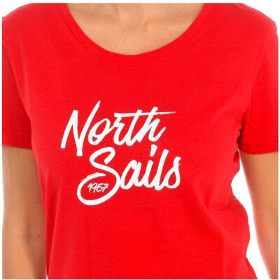 Γυναικείο Κόκκινο T-Shirt North Sails με Κοντά Μανίκια - T-Shirt Γυναικείο Κόκκινο T-Shirt North Sails με Κοντά Μανίκια - T-Shirt