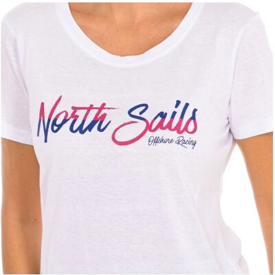 Λευκό βαμβακερό T-shirt North Sails - Short Sleeve - Round Neck Λευκό βαμβακερό T-shirt North Sails - Short Sleeve - Round Neck