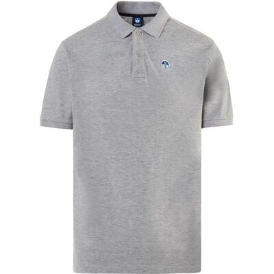 North Sails - Polo con patch logo Grigio melange XXL - Polo shirt North Sails - Polo con patch logo Grigio melange XXL - Polo shirt