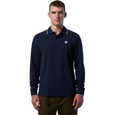 North Sails Polo a Maniche Lunghe Blu Navy - T-Shirt & Polo Shirt North Sails Polo a Maniche Lunghe Blu Navy - T-Shirt & Polo Shirt