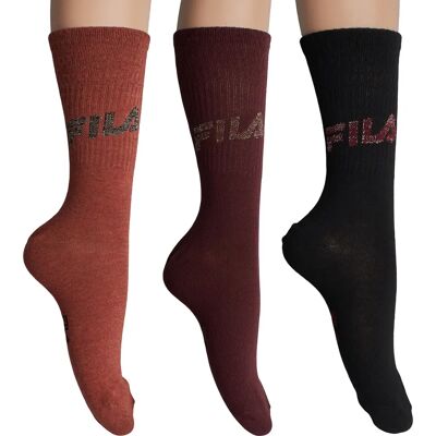 Fila 3-pack lange katoenen sokken Meerkleuren EU 34-37 Fila 3-pack lange katoenen sokken Meerkleuren EU 34-37