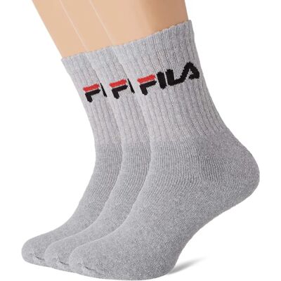 Fila κάλτσες τένις 3-πακέτο γκρι με ενισχυμένες ζώνες πίεσης Fila κάλτσες τένις 3-πακέτο γκρι με ενισχυμένες ζώνες πίεσης