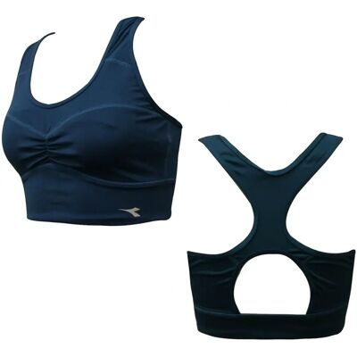 Diadora Navy Supportive Sports Bra - Womens - Breathable Textile - Size Small - Sports Bra Diadora Navy Supportive Sports Bra - Womens - Breathable Textile - Size Small - Sports Bra