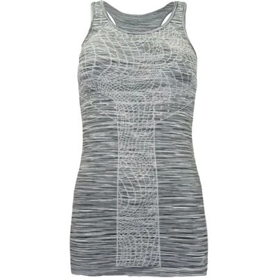 Diadora Grey Seamless Glamfit Sleeveless Racer Back Womens Tank Top - Tank Top Diadora Grey Seamless Glamfit Sleeveless Racer Back Womens Tank Top - Tank Top