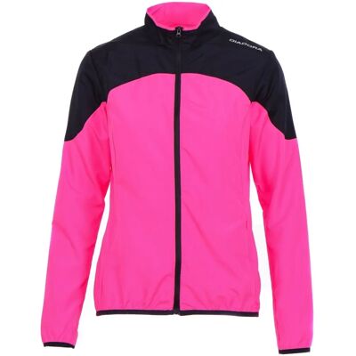 Diadora X-Run Zip Up Long Sleeve Pink Womens Windbreaker Running Jacket - 97006 Diadora X-Run Zip Up Long Sleeve Pink Womens Windbreaker Running Jacket - 97006