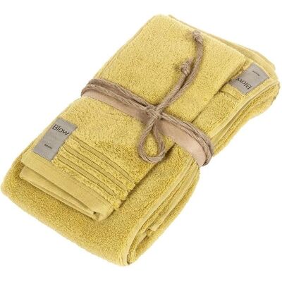 Set Asciugamani in Cotone Fazzini Coccola - 2 Pezzi - 40x60/60x110 - Senape Set Asciugamani in Cotone Fazzini Coccola - 2 Pezzi - 40x60/60x110 - Senape