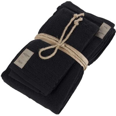 Fazzini Coppia di asciugamani e asciugamani - Cotone 100% - 550 g/m² - Asciugatura rapida - Set da 2 - 40x60/60x110 Fazzini Coppia di asciugamani e asciugamani - Cotone 100% - 550 g/m² - Asciugatura rapida - Set da 2 - 40x60/60x110