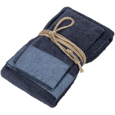 Fazzini GALUCHAT - Blu - 40x60/60x110 - Set asciugamani Fazzini GALUCHAT - Blu - 40x60/60x110 - Set asciugamani