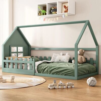 HAUSS SPOLE Casa Castle 90x200 - verde - pino+MDF - Cama HAUSS SPOLE Casa Castle 90x200 - verde - pino+MDF - Cama