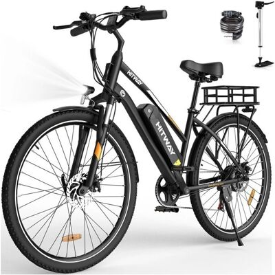 Vélo électrique HITWAY 36V 12Ah Batterie amovible - Montagne - Noir - Publicité Vélo électrique HITWAY 36V 12Ah Batterie amovible - Montagne - Noir - Publicité