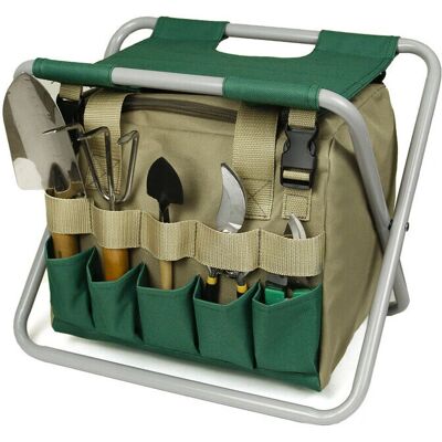GOTRAYS - Panca pieghevole - Gris - 35x28x31 cm - Banco de jardín GOTRAYS - Panca pieghevole - Gris - 35x28x31 cm - Banco de jardín