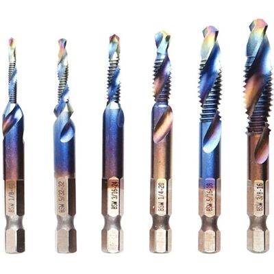 QIEDIE - 6-Piece HSS Taps Set - M3-M10 - Tap Bits QIEDIE - 6-Piece HSS Taps Set - M3-M10 - Tap Bits