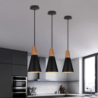 STOEX 3X Lampe Suspendue Moderne Noire - Lustre - Publicité STOEX 3X Lampe Suspendue Moderne Noire - Lustre - Publicité