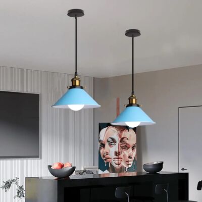 Stoex - LámparaRetroAzul22 - Blue - Ø22cm - Pendant Lamp Stoex - LámparaRetroAzul22 - Blue - Ø22cm - Pendant Lamp