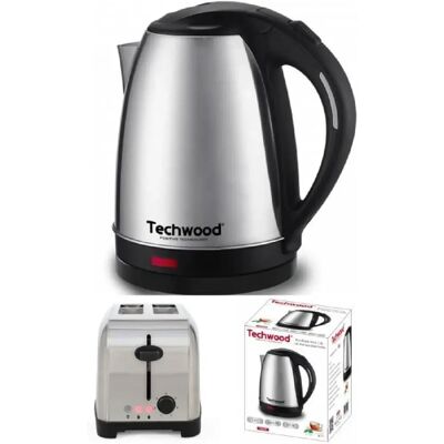 Bouilloire Inox Sans Fil 1,8L Techwood - Arrêt Automatique Bouilloire Inox Sans Fil 1,8L Techwood - Arrêt Automatique