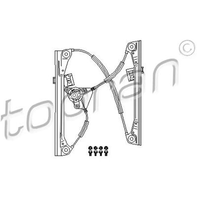 Topran VW Polo Elektryczny przedni prawy regulator okna - Okno Topran VW Polo Elektryczny przedni prawy regulator okna - Okno