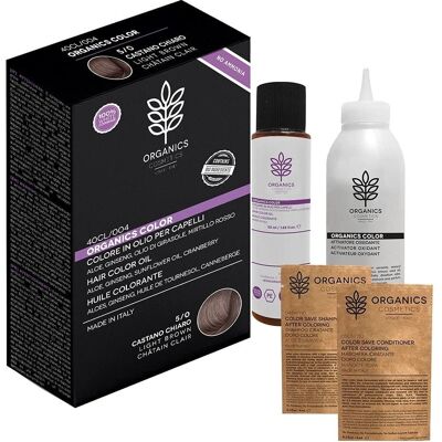 Organics Pharm Olio Colorato ai Ginseng - Castano Chiaro - Olio per Capelli Organics Pharm Olio Colorato ai Ginseng - Castano Chiaro - Olio per Capelli