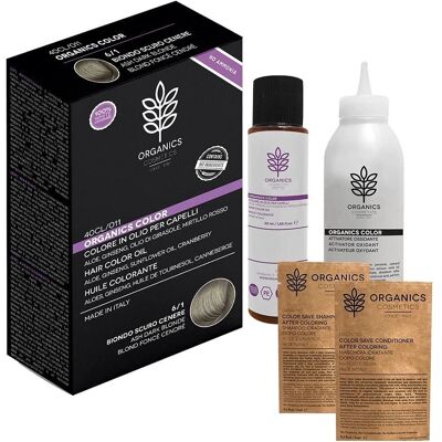 Kit Colore Organics Pharm 6/1 Biondo Scuro Cenere Kit Colore Organics Pharm 6/1 Biondo Scuro Cenere