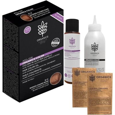 Colorazione Capelli Organics Pharm 8/4 Biondo Chiaro Rame - Kit Color in olio per capelli Colorazione Capelli Organics Pharm 8/4 Biondo Chiaro Rame - Kit Color in olio per capelli